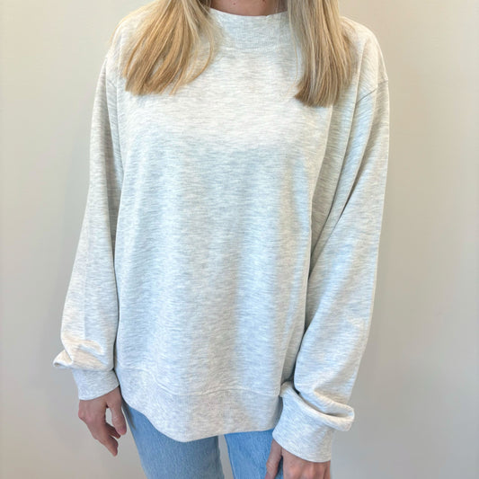 Ash Oversized French Terry Mockneck
