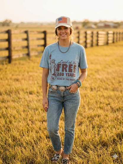 Land of the Free 250 Years Graphic Tee