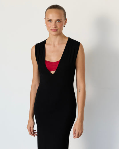 Tate Plunge Midi Dress