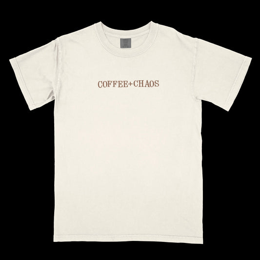 Embroidered Coffee + Chaos Tee