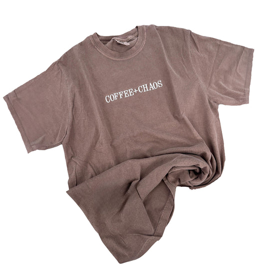Embroidered Coffee + Chaos Tee