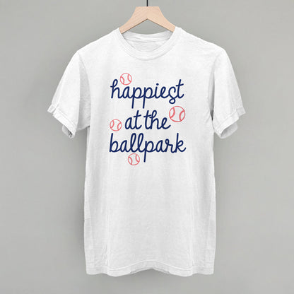 Happiest At The Ballpark Navy Script