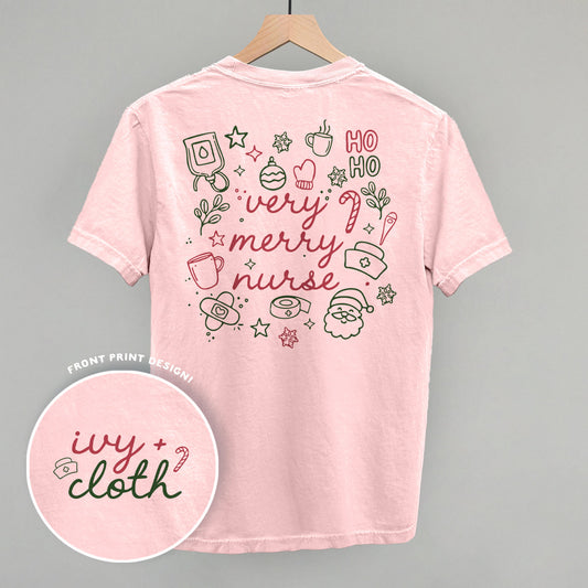 Very Merry Nurse Doodles (Back Print)