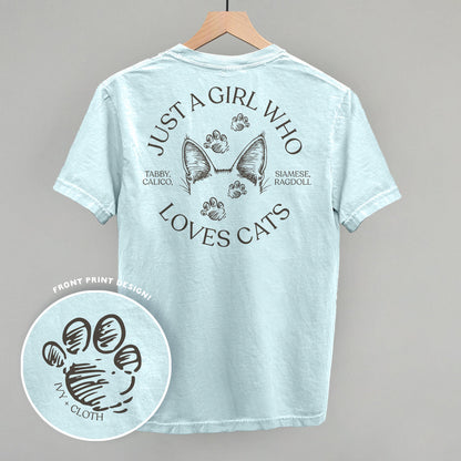 Just A Girl Who Loves Cats (Back Print)