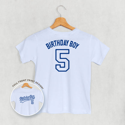 Birthday Boy Varsity #5 (Kids Back Print)