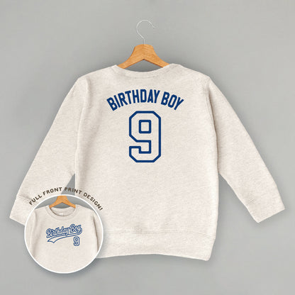 Birthday Boy Varsity #9 (Kids Back Print)