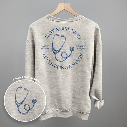 Just A Girl Who Loves Being A Nurse (Back Print)
