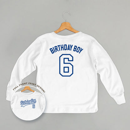 Birthday Boy Varsity #6 (Kids Back Print)