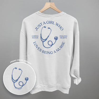 Just A Girl Who Loves Being A Nurse (Back Print)