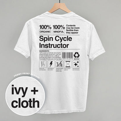 Spin Cycle Instructor Nutrition Facts (Back Print)