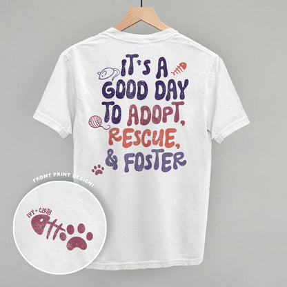 Adopt, Rescue, & Foster Cat (Back Print)