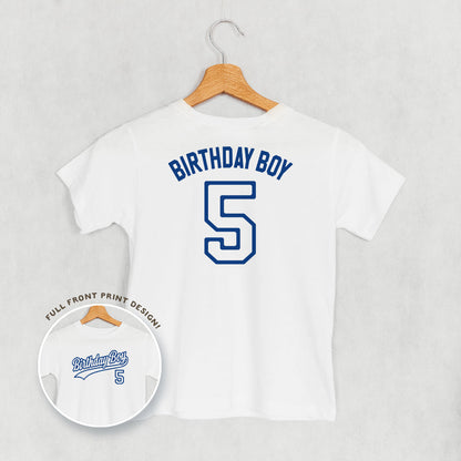 Birthday Boy Varsity #5 (Kids Back Print)