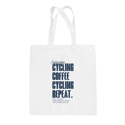 Saturday Cycling and Coffee Tote Bag