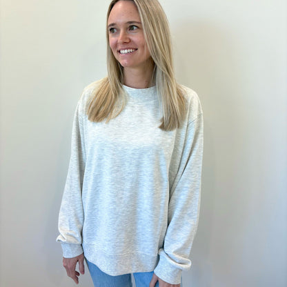 Ash Oversized French Terry Mockneck