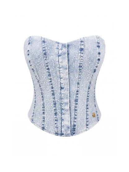 Rain On Me Corset - Medium Wash